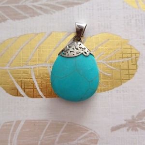 Silver and turquoise pendant